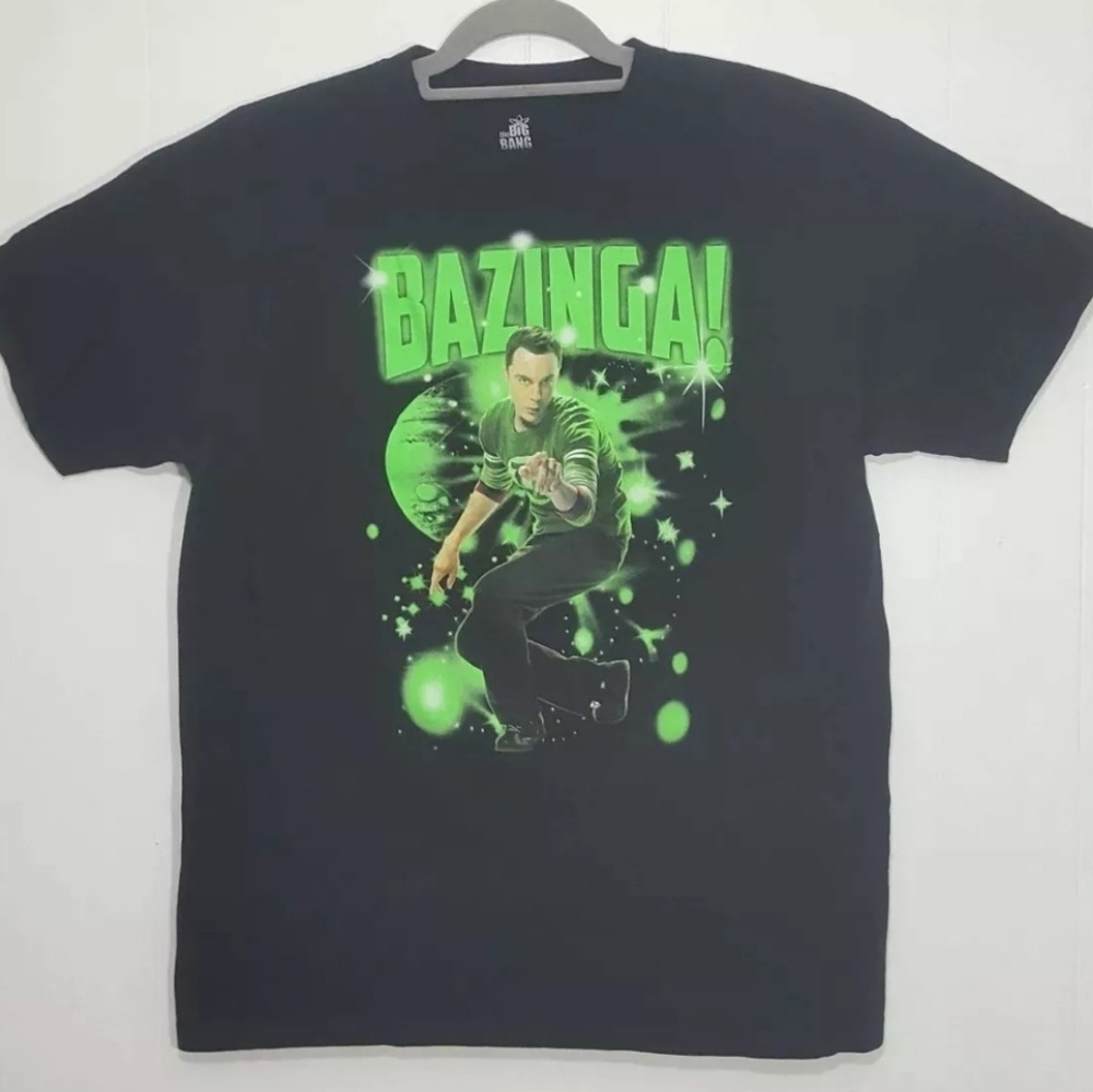 THE BIG BANG THEORY BAZINGA T-Shirt Size Large - Picture 1 of 4